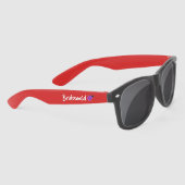 かわいい紫の斑点のレディバグ ブライズメイド (名前付き) サングラス (右)