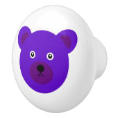 かわいい紫の熊 セラミックノブ (右)