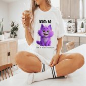 かわいい紫の猫 | 私は優しい生き物です Tシャツ