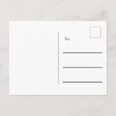 かわいい紫の白い蝶々の動くアナウンス ポストカード (裏面)
