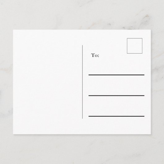 かわいい紫の白い蝶々の動くアナウンス ポストカード (裏面)