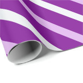 かわいい紫の白のパターン ラッピングペーパー (ロールコーナー)