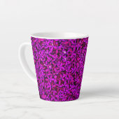 かわいい紫の花 カフェラテマグ (左アングル)