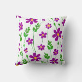 かわいい紫の花 クッション (裏面)