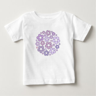 かわいい紫の花 ベビーTシャツ
