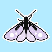 かわいい紫の蛾ステッカー シール
