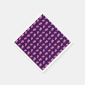 かわいい紫の豚のパターン スタンダードカクテルナプキン (角)