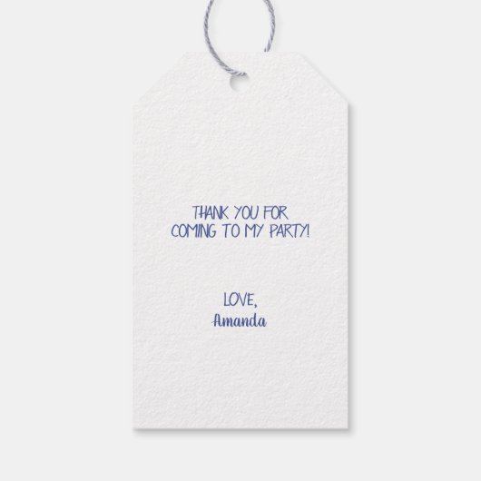 かわいい紫の魔女の子供たちのハロウィン ギフトタグ (裏面)