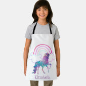かわいい紫の魔法のユニコーン,虹 エプロン (インサイチュ)