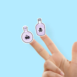 かわいい紫の魔法ポションステッカー シール