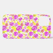 かわいい紫の黄色の春バラパターン Case-Mate iPhoneケース (裏面 (横))