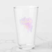 かわいい紫オレンジ |名前をカスタムするカクテルビール タンブラーグラス (裏面)