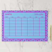 かわいい紫カスタムの月カレンダー紙パッド ペーパーパッド (インサイチュ)