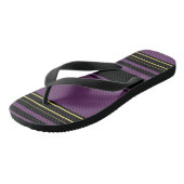 かわいい紫ストライプ色 ビーチサンダル (アングル)