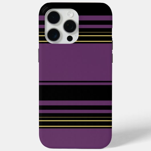 かわいい紫ストライプ色 Case-Mate iPhoneケース (裏面)