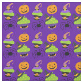 かわいい紫ハロウィーン ファブリック (見本)