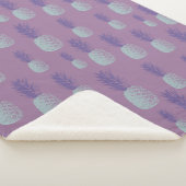 かわいい紫パイナップルパターン シェルパブランケット (3/4)