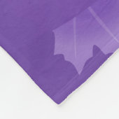 かわいい紫フクロウ フリースブランケット (角)
