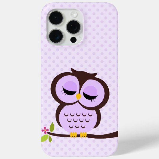 かわいい紫フクロウ Case-Mate iPhoneケース (裏面)