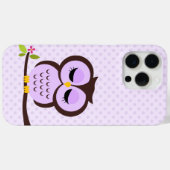 かわいい紫フクロウ Case-Mate iPhoneケース (裏面 (横))