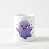 かわいい紫幽霊マグカワイハロウィン不気味ギフト コーヒーマグカップ (中央)