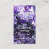かわいい紫色のアメジスト 名刺 (裏面)
