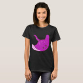 かわいい紫色のエイ Tシャツ (正面フル)