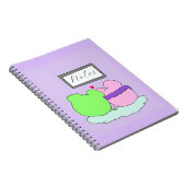 かわいい紫色のカエルノート ノートブック (右側)