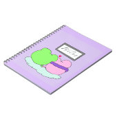 かわいい紫色のカエルノート ノートブック (左側)