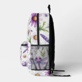 かわいい紫色のトンボ プリントバックパック (右)