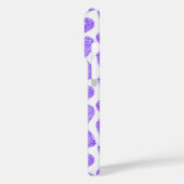 かわいい紫色のドードルハートバレンタインズデイモノグラム Case-Mate iPhoneケース (裏面 / 左)