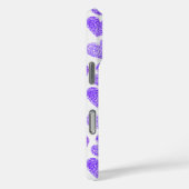 かわいい紫色のドードルハートバレンタインズデイモノグラム Case-Mate iPhoneケース (裏面 / 右)