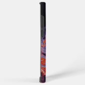 かわいい紫色のパターンサムスンケース互換 SAMSUNG GALAXYケース (右側面)