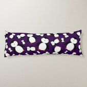 かわいい紫色のペンギンパターン ボディピロー (裏面)