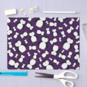 かわいい紫色のペンギンパターン 薄葉紙 (クラフト)