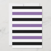 かわいい紫色の不気味なキッズハロウィーン誕生日 招待状 (裏面)