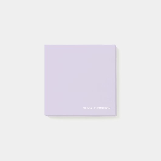 かわいい紫色の名前ミニ ポストイット (正面)