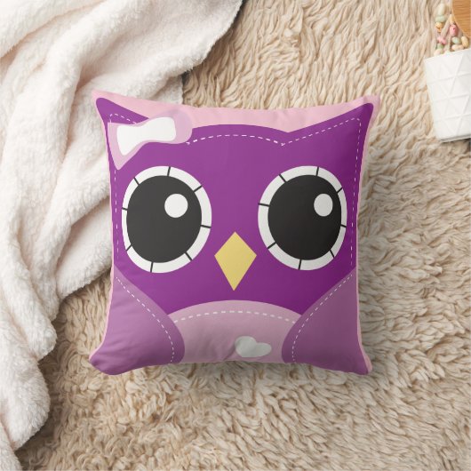 かわいい紫色の女の子の枕部屋の装飾 クッション (ブランケット)