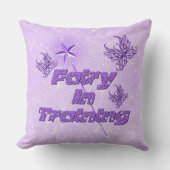 かわいい紫色の妖精のトレーニング装飾用クッション クッション (正面)