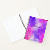 かわいい紫色の水色スクリプト感謝ジャーナル ノートブック (内部)