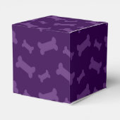 かわいい紫色の犬の骨のパターン フェイバーボックス (裏面サイド)