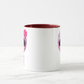 かわいい紫色の砂糖のスカル マグカップ (中央)