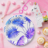 かわいい紫色の花の紙プレート ペーパープレート (パーティー)