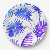 かわいい紫色の花の紙プレート ペーパープレート (正面)