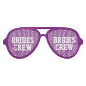 かわいい紫色の花嫁クルーバチェロレッテシェード アビエーターサングラス (正面)