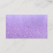 かわいい紫色の蝶フローラ女の子の本ベビー エンクロージャーカード (裏面)