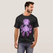 かわいい紫色の赤ちゃんタコ Tシャツ (正面フル)