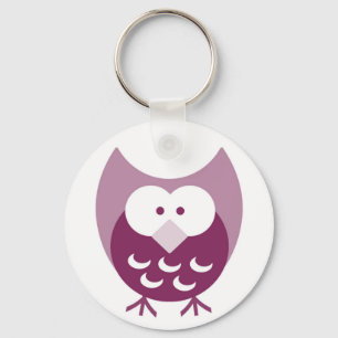 かわいい紫色のHootie Keychain キーホルダー