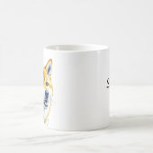 かわいい紫衣犬の種類 コーヒーマグカップ (中央)