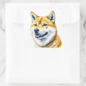 かわいい紫衣犬の種類 スクエアシール (バッグ)